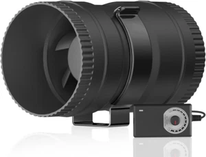 Hon&Guan 3 Inch Inline Marine Bilge Blower Fan with Speed Controller 130 Cfm - Picture 1 of 8