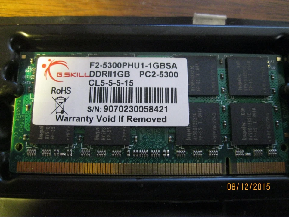 G.Skill  1 GBSA  SO-DIMM DDR2ll1GB  PC2-5300 CL5-5-5-1 Memory - Image 1 of 1
