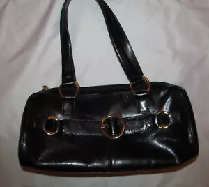 HOBO INTERNATIONAL front buckle strap accent barrel shoulder satchel bag - Picture 1 of 5