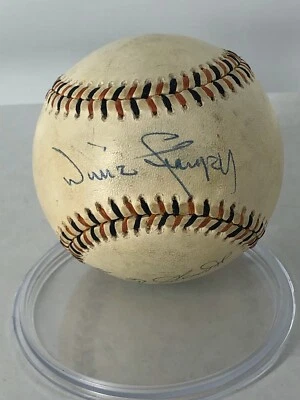 Willie Stargell Doug Drabek Craig Biggio Signed Baseball JSA COA! - Image 1 of 4