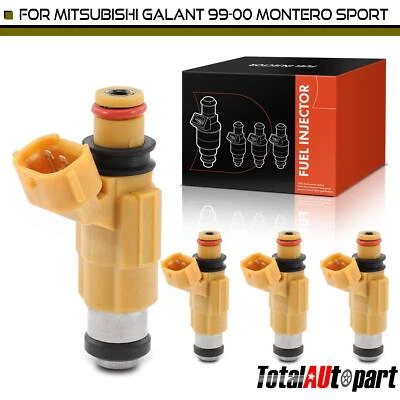 4 inyectores de combustible nuevos para Mitsubishi Galant 1999-2000 Montero Sport L4 2,4 L Foto 1 de 4