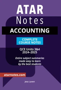 ATAR Notes QCE Accounting 3&4 Notes (2024-2025) - Picture 1 of 1