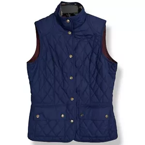 Barbour Saddleworth Gilet Vest Size 4 Quilted Puffer Corduroy Bird Trim BL56 - Picture 1 of 17