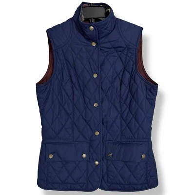 Barbour Saddleworth Gilet Vest Size 4 Quilted Puffer Corduroy Bird Trim BL56 - Image 1 of 4