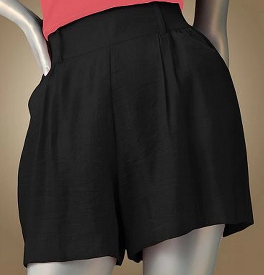 Pantalones Cortos de Vestido Jennifer Lopez JLo Negros La Vida Loca Brillantes Plisados Foto 1 de 1