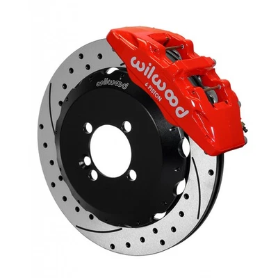 Wilwood For Mini Cooper 2002 Brake Kit Dynapro 6 Hat Front Drilled 12.88in Red Foto 1 de 4