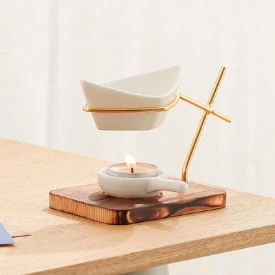 Quemador de aceite esencial difusor quemador multifuncional fácil de usar Tealight Foto 1 de 4