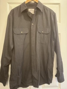 Eddie Bauer Mens Dress Shirt Medium Gray Wrinkle Resistant Relaxed Fit - Picture 1 of 17