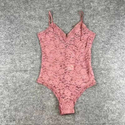Body de encaje con cuello en V de Anthropologie Sabrina talla M rosa frambuesa nuevo con etiquetas Foto 1 de 4