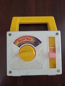 DE COLECCIÓN 1981 FISHER PRICE BEBÉ JUGUETE SOBRE EL ARCO IRIS CUERDA RADIO MUSICAL FUNCIONA - Imagen 1 de 13