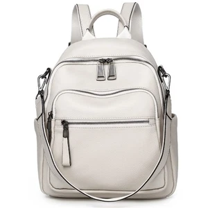 Genuine Leather Backpack Purse For Women Real Soft Leather Travel Convertible... - Picture 1 of 8