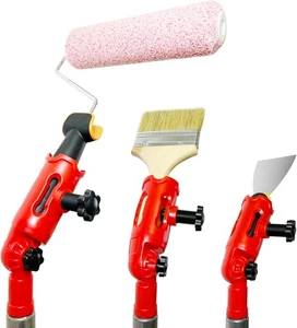 Multi-Angle Paint Brush Extender for High Ceiling,Extension Pole Red - Picture 1 of 6