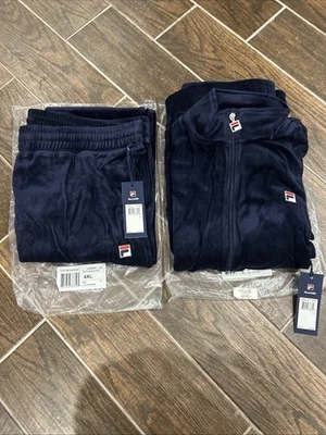 Fila Velour 海军蓝 O-FIT 丝绒套装全新带标签尺寸 4XL XXXXL  — 第 1/4 张图片