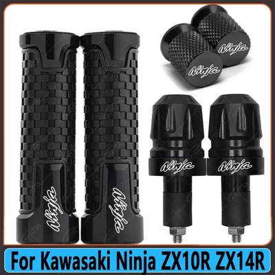 For Kawasaki Ninja ZX10R ZX14R Motorcycle Handlebar Grip End Handle Bar Grips Foto 1 de 4