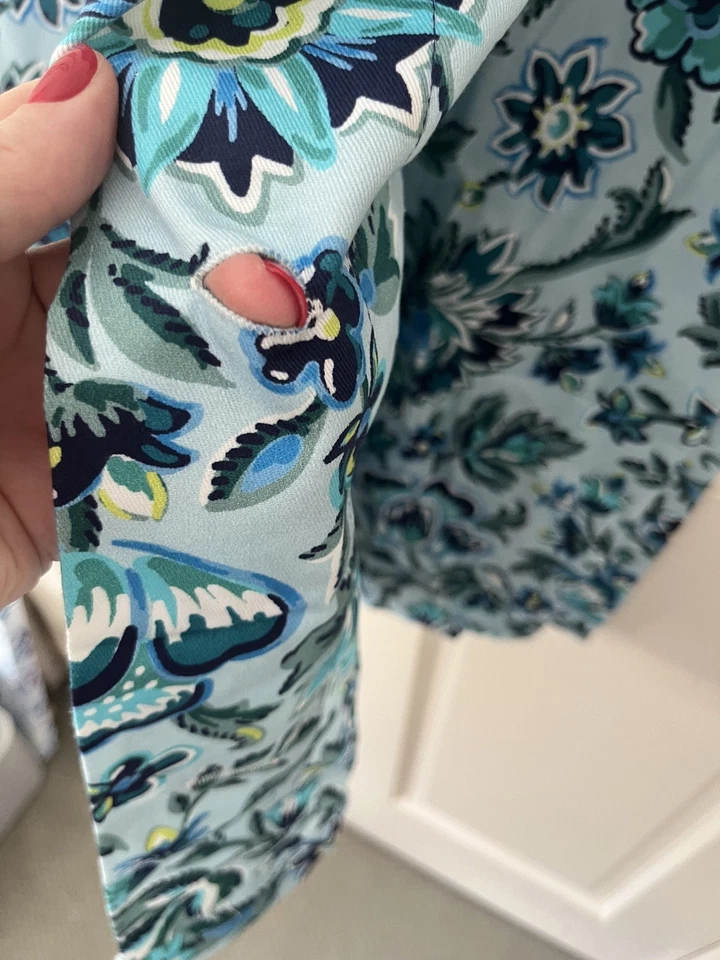 Vera Bradley Turquoise Blue Floral Shower Curtain NWOT - Image 1 of 4