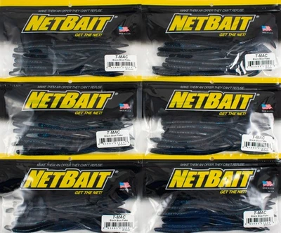 (LOTE DE 6) NETBAIT T-MAC 6.5" NEGRO AZUL ESCAMA I2511 Foto 1 de 3