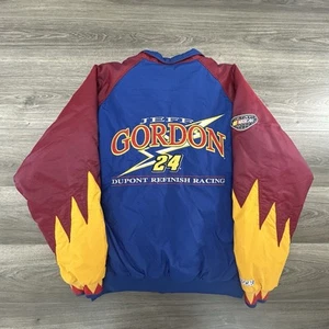 Vintage 90s NASCAR Racing Jacket Adult Extra Large Jeff Gordon Shark Tooth EUC - Picture 1 of 8