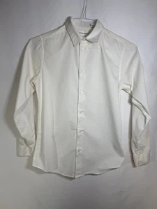 Calvin Klein Big Boys Dress Shirt Size 16 Slim Fit Stretch White! - Picture 1 of 5