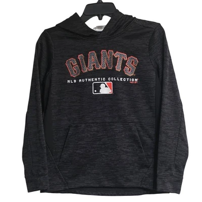 San Francisco Giants MLB Authentic Collection Black Hoodie Boys Youth Sz 10-12 - Image 1 of 4