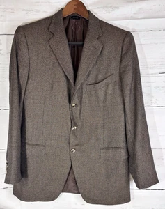 Ermenegildo Zegna Brown 100% Cashmere Blazer Jacket Coat Men’s Italy US 46 - Picture 1 of 12
