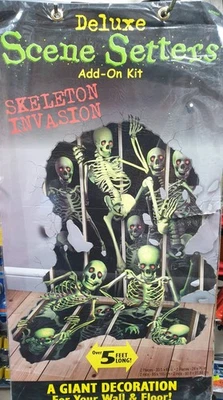 5ft Halloween Horror Scene Setter Wall Decorating Kit - Image 1 of 3
