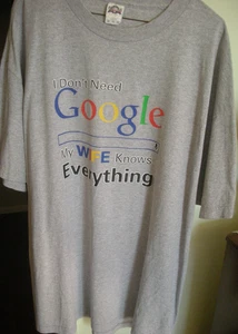 I Don't Need Google Shirt - 2XL gebraucht! Sauberer Zustand! Lustiges Geschenk! - Bild 1 von 3