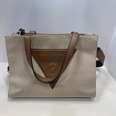 Bolso de Mano Grande Guess PANYA COCOA Color Lona Logo Auténtico Envío Gratuito Foto 1 de 4