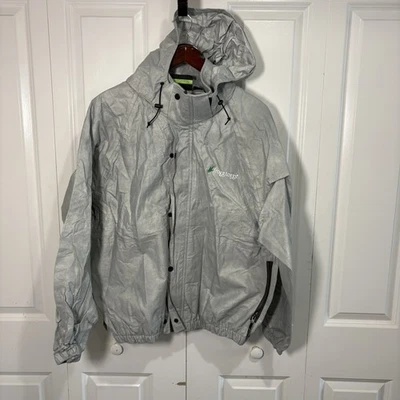 Chaqueta de Lluvia Frogg Toggs Para Hombres M Gris Impermeable Con Capucha Ligera Exterior Caminata Foto 1 de 4