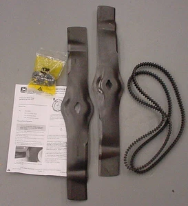 JOHN DEERE 42" Freedom Deck Blade and Belt Kit AM130172 M127926 LT155 LT166 - Picture 1 of 1