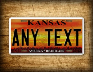 Personalized Kansas America's Heartland License Plate ANY TEXT 6x12 Custom Tag - Bild 1 von 6