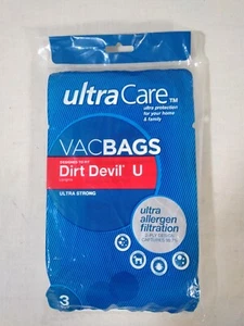 Ultra Care VacBags Dirt Devil U - Uprights - Ultra Allergen Filtration - 3 Bags - Picture 1 of 4