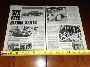 BUICK V6 BONNEVILLE SALT FLATS RACE CAR ORIGINAL 1985 ARTICLE - Picture 1 of 8