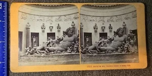Antique Stereoview Card #1553 The Nile Statue (Presently in the Vatican) - Picture 1 of 2