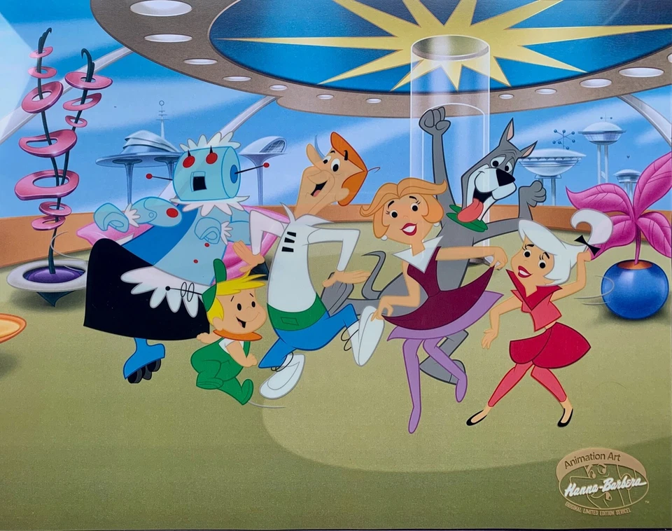 THE JETSONS Sericel Animación Animación Arte Celular 14" x 11" Hanna Barbera Foto 1 de 4