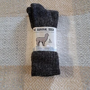 Alpaka Survival Socken, Boucle gefüttert, Lg (10-13), anthrazit Neu mit Etikett Gorp Normcore - Bild 1 von 3