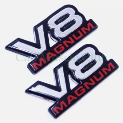 V8 Magnum Puerta Guardabarros Emblema Ram Dakota Durango Van 2 piezas Placa de identificación Insignia Foto 1 de 2