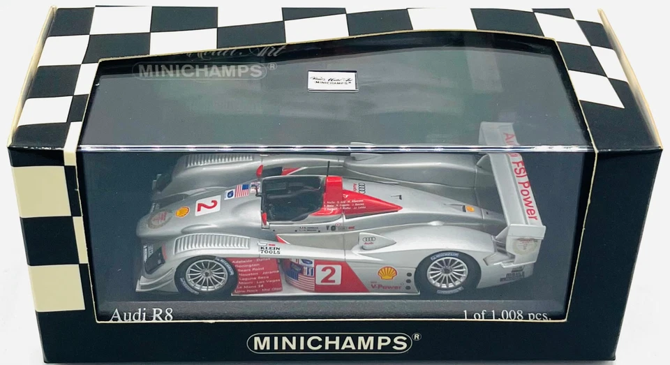 EBOND Audi R8 - New England GP 2006 - McNish,Capello - MiniChamps - 1:43 - 0476 - Immagine 1 di 1