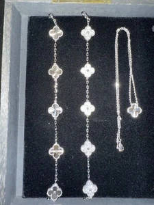 Valentine’s Day Ready Unisex Necklace And Bracelet - Silver Limited Stock - Picture 1 of 1