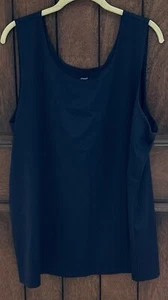 CJ BANKS Women's Top Pullover Tank Sleeveless Blue Stretch Size 2X EUC - Picture 1 of 7