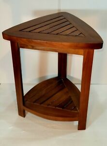 Vintage Rounded Triangular Shape Danish Mid-Century Modern Side Occasional Table
