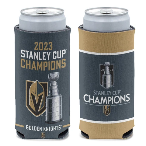 VEGAS GOLDEN KNIGHTS 2023 STANLEY CUP CHAMPS 12 0Z SLIM CAN COOZIE COOLER HOLDER Cover