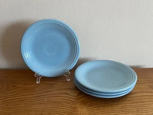 "Platos de ensalada Fiesta Periwinkle azul 7 1/4"" Homer Laughlin genuinos EE. UU. Lote de 4" - Imagen 1 de 4