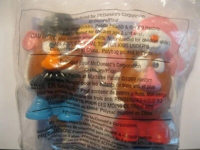 Toy Story 2 "Mr. & Mrs. Cabeza de patata" nuevo en paquete McDonald's 1999 Foto 1 de 2