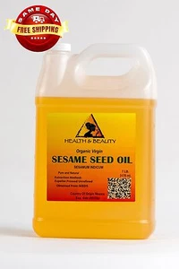 SESAME OIL UNREFINED ORGANIC by H&B Oils Center EXPELLER PRESSED RAW PURE 7 LB - Picture 1 of 12