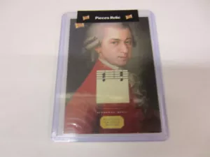 #41 2023 Piezas del Pasado WOLFGANG AMADEUS MOZART Lienzo-Reliquia WAM 7 Años - Imagen 1 de 3