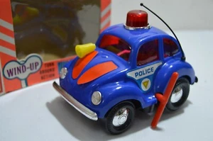Vintage RARE 70´s VW Wolkswagen Beetle Police Car Wind UP Hong Kong NOS - Picture 1 of 7