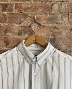 Louis Vuitton Mens Shirt, White & Blue Stripes, Sz 40 Medium France - Picture 1 of 10