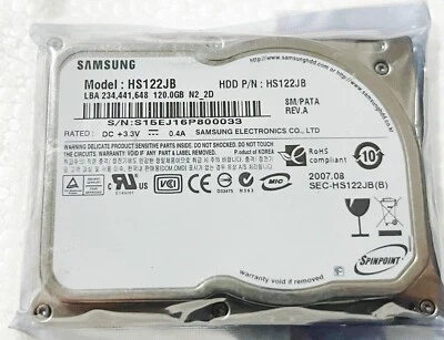 Samsung Spinpoint N1C 120GB Internal 4200RPM 1.8" (HS122JB) CE HDD - Image 1 of 4