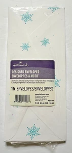 Hallmark Designed Envelopes - 15 Snowflakes Christmas Holiday Stationary PGX1101 - Picture 1 of 4