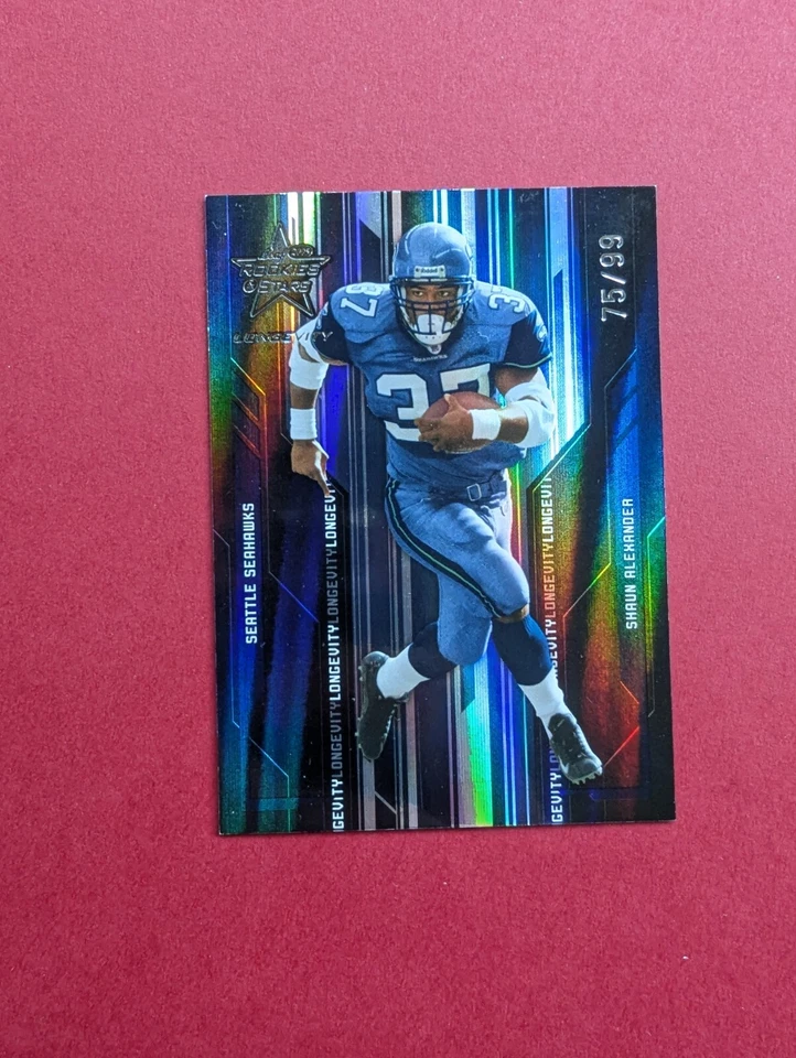 2005 Leaf Rookies & Stars Longevity Black /99 Shaun Alexander #85 - Image 1 of 4